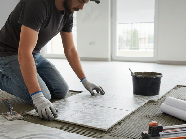 Pose de carrelage intérieur